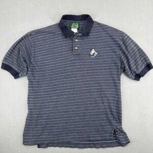Disney Golf Collection Mens Blue Striped Polo Shirt Doc Snow White Size M